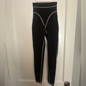 XXS Fashion Brand Company Black Thong Yoga Leggings